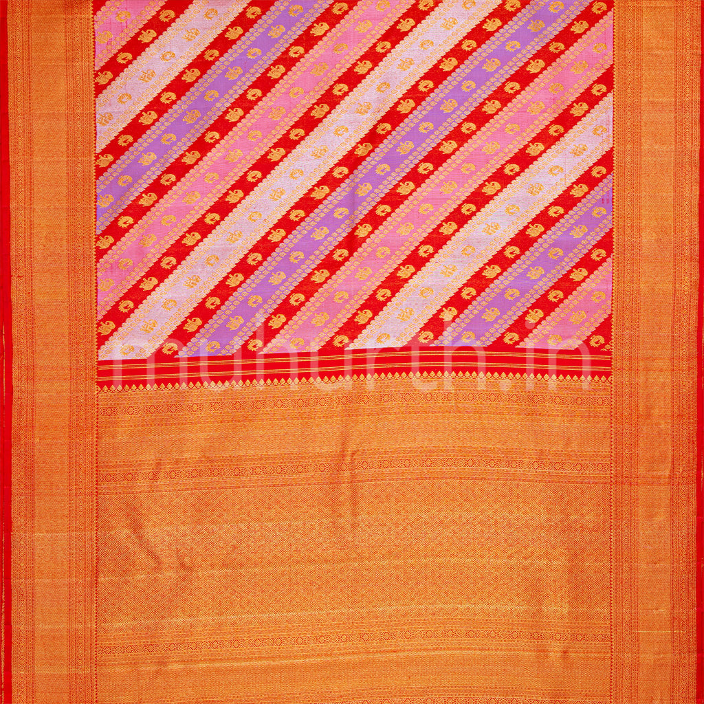 Kanjivaram Red Rangkat Silk Saree