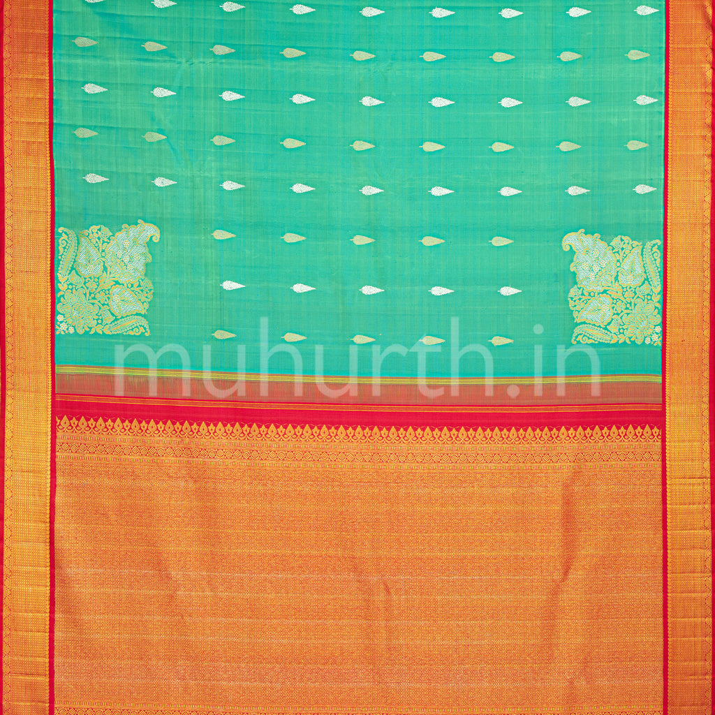 Kanjivaram Rexona Silk Saree with Red