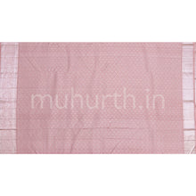 Load image into Gallery viewer, Kanjivaram Soft Pink Silk Saree with Pastel Brown