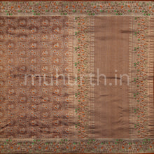 Load image into Gallery viewer, Kanjivaram Deep Rust Orange Silk Saree