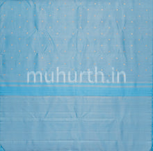 Load image into Gallery viewer, Light Blue Tissue Vaira-Oosi Pure Zari Kanjivaram Silk Saree