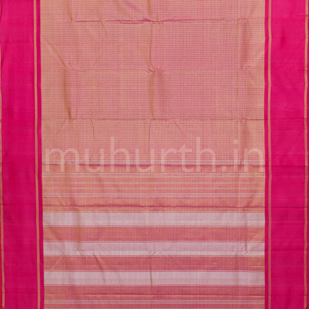 Rose Red Pure Kanjivaram Silk Saree