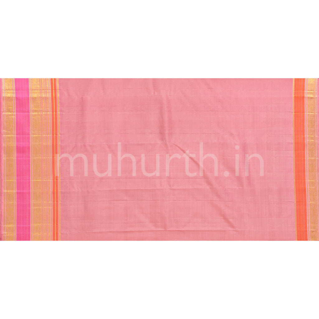 Arakku Kanjivaram Silk Saree with Pink