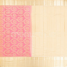 Load image into Gallery viewer, Kanjivaram Pink Silk Saree with Tussar White