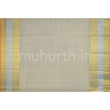 Load image into Gallery viewer, Kanjivaram Light Pink Silk Saree with Silver Grey