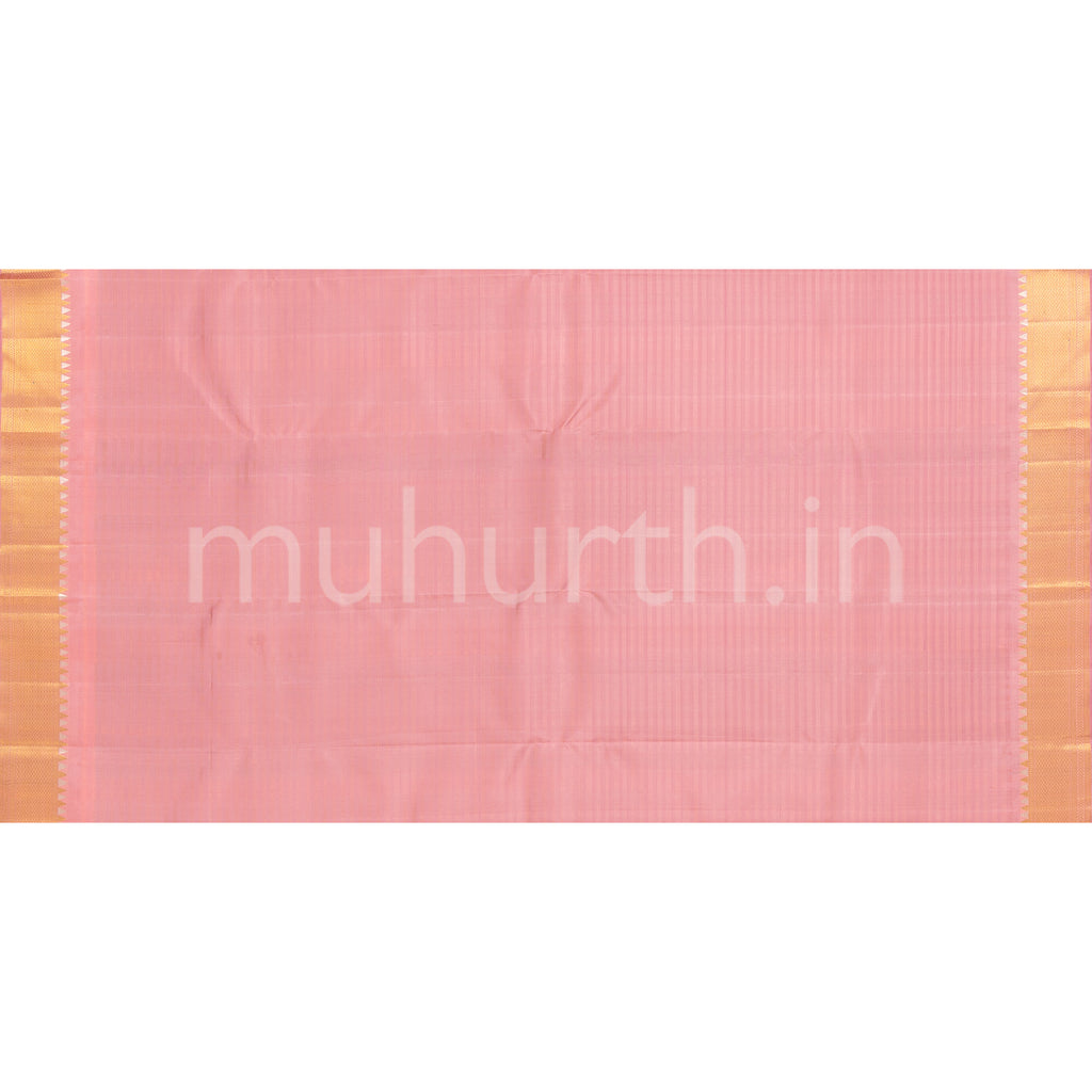 Green Kanjivaram Silk Saree with Pink