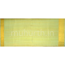 Load image into Gallery viewer, Kanjivaram Moss Green Silk Saree with Grey