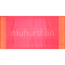 Load image into Gallery viewer, Kanjivaram Bright Pink Silk Saree with Orange