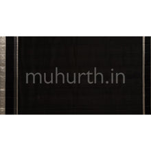 Load image into Gallery viewer, Off-White Silver Tissue Kanjivaram Silk Saree with Black