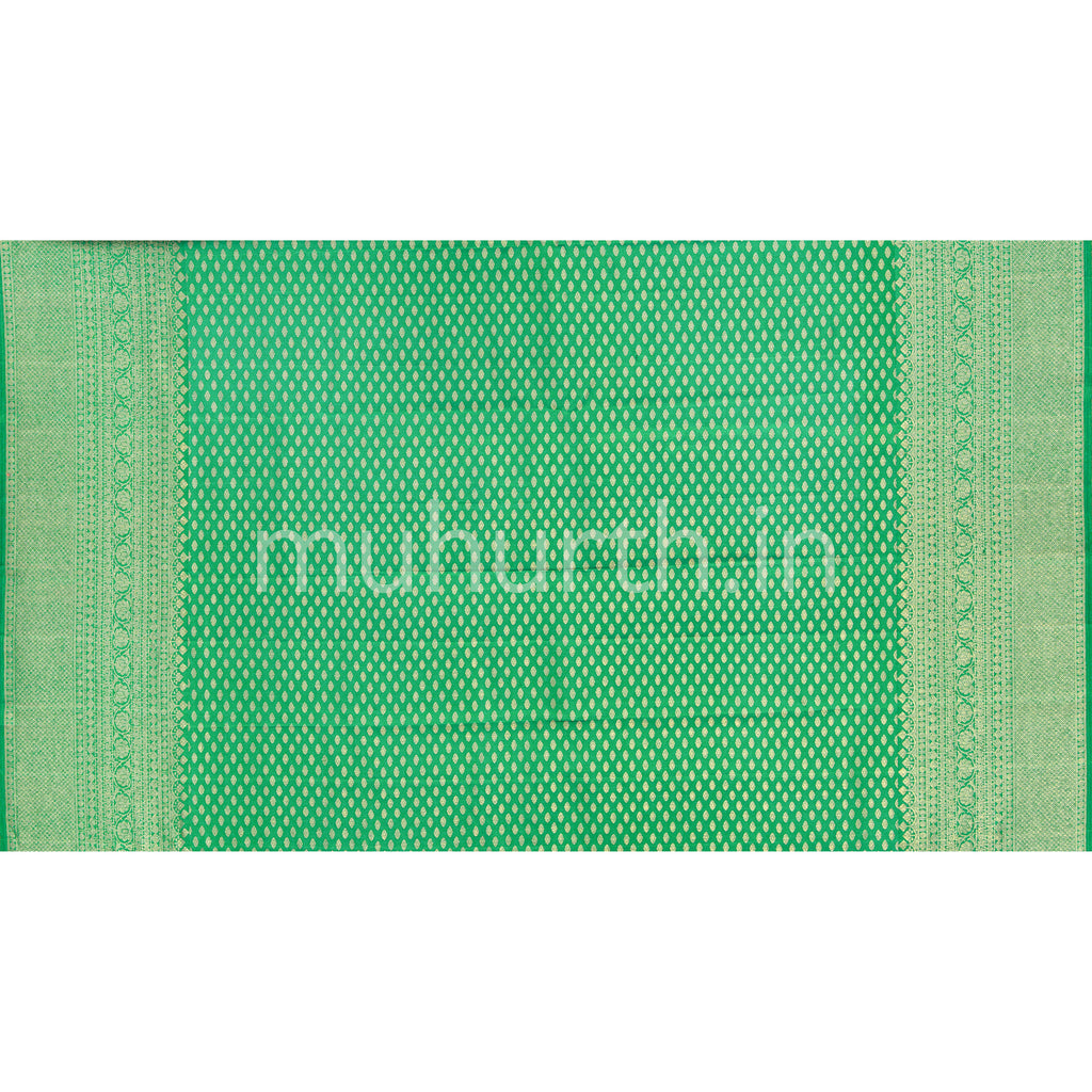 Pink Kanjivaram Silk Saree with Rexona Green