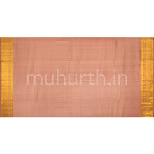 Load image into Gallery viewer, Kanjivaram Rama Blue Silk Saree with Brown