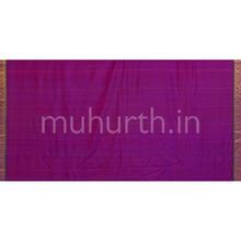 Load image into Gallery viewer, Violet Kanjivaram Silk Saree with Green