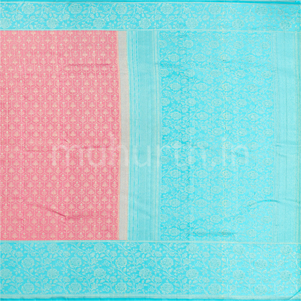 Kanjivaram Pink Silk Saree with Ananda