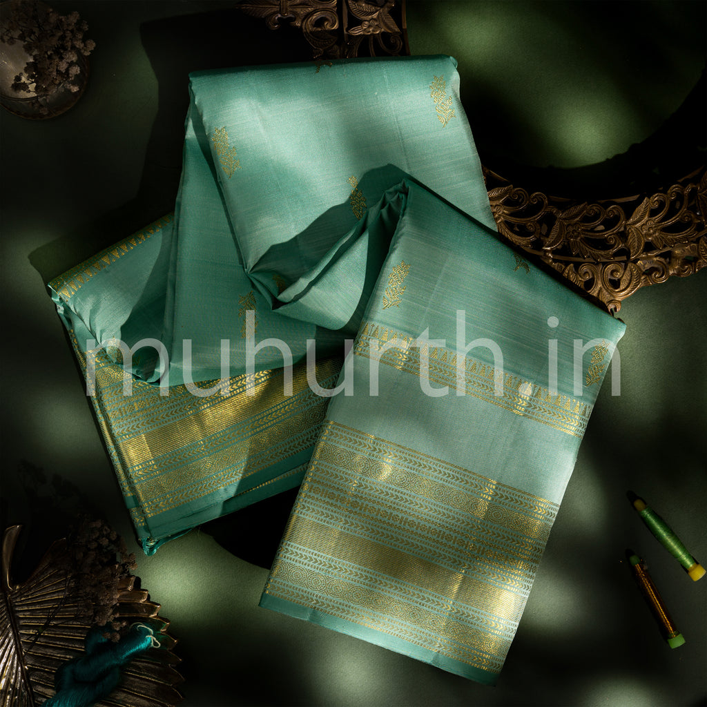 Sea Green Kanjivaram Silk Saree