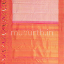 Load image into Gallery viewer, Pastel Pink Kanjivaram Silk Saree with Rose