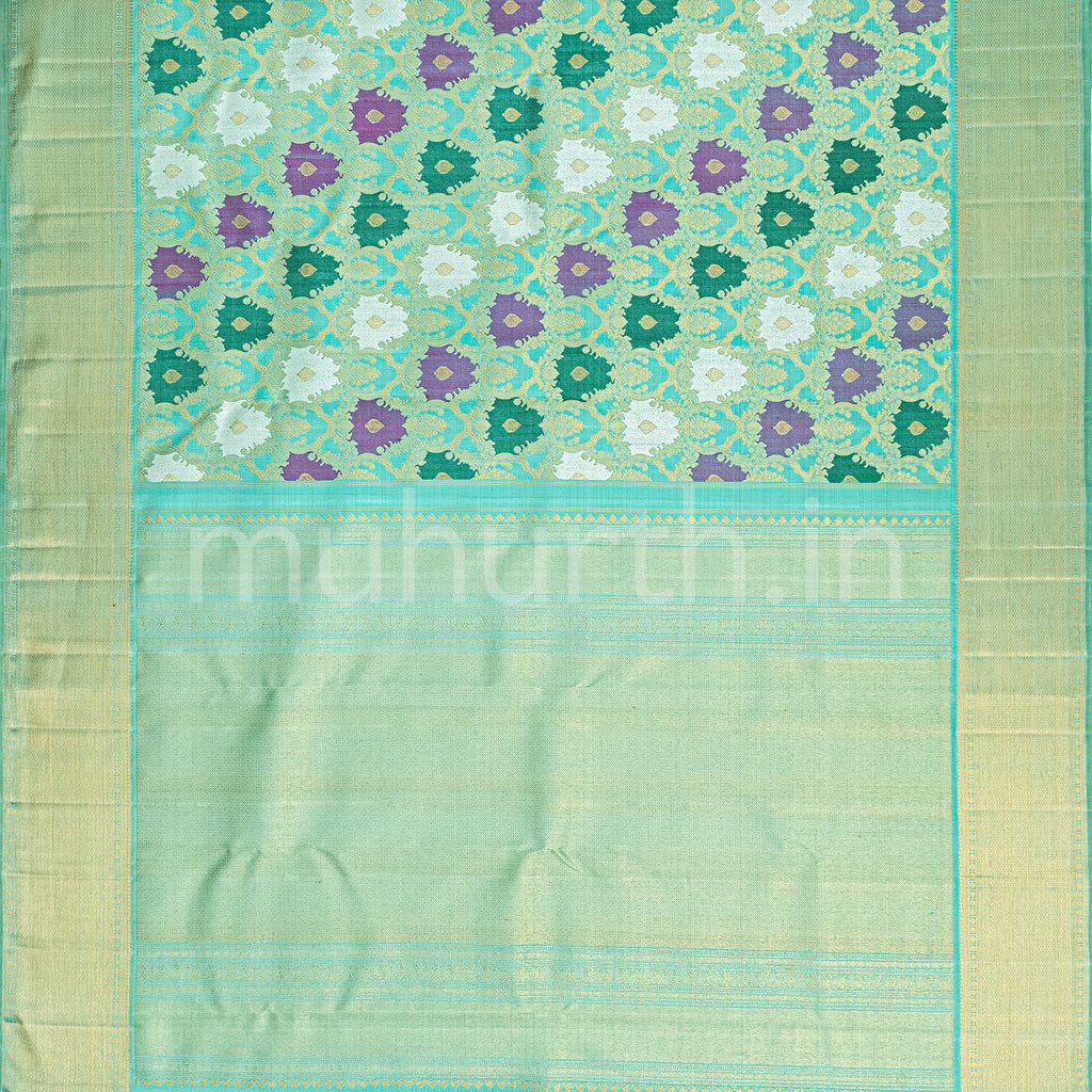 Sea Green Rangkat Kanjivaram Silk Saree