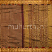 Load image into Gallery viewer, Kanjivaram Pakku (Betel) Brown Silk Saree
