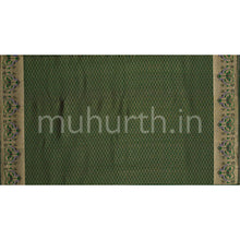 Load image into Gallery viewer, Kanjivaram Dark Green Silk Saree