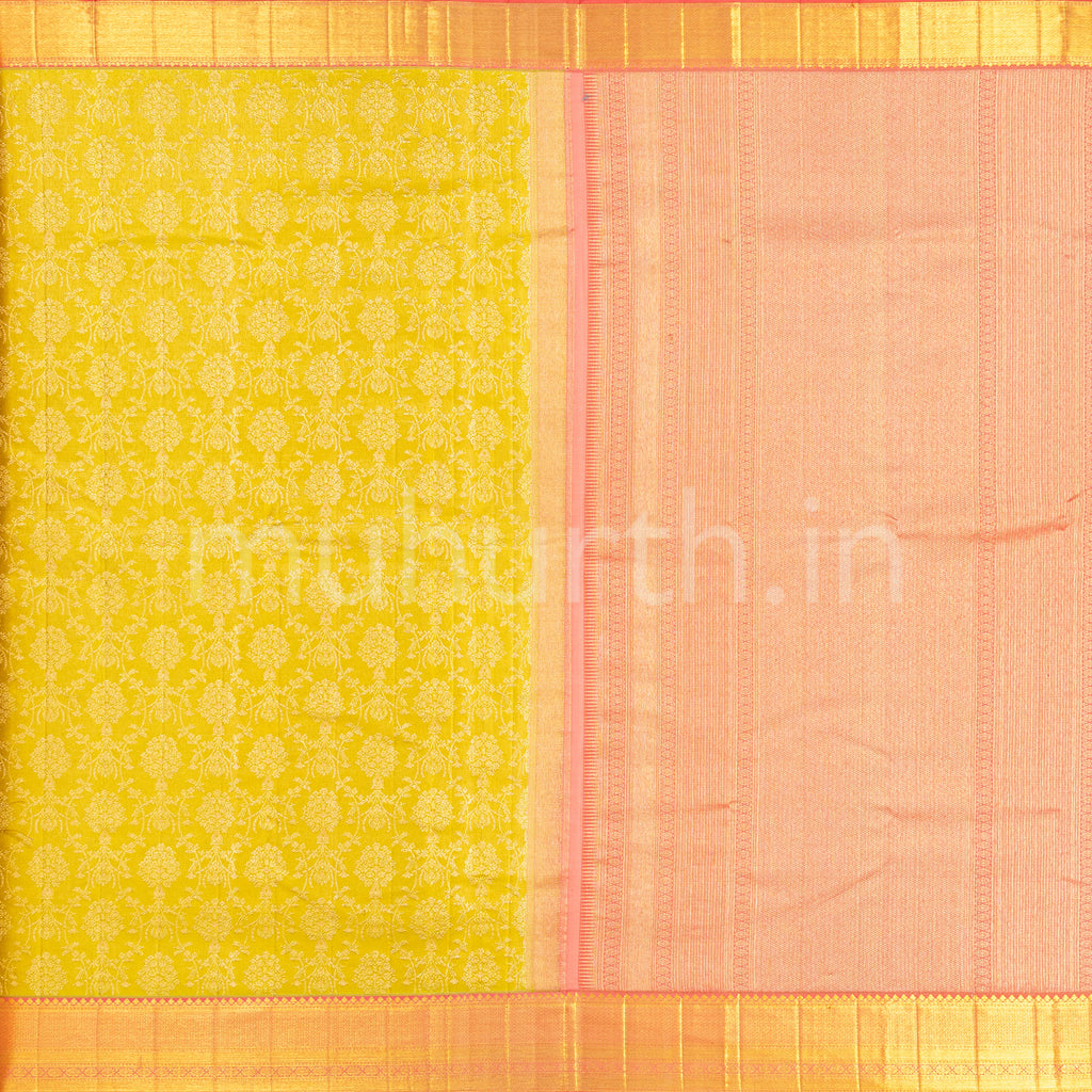 Kanjivaram Sampanga Silk Saree with Peach