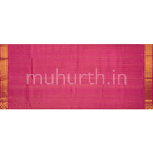 Load image into Gallery viewer, Kanjivaram Sampanga Green Silk Saree with Rani Pink
