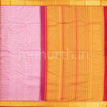 Load image into Gallery viewer, Pink Kanjivaram Silk Saree with Red