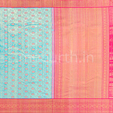 Load image into Gallery viewer, Ananda Kanjivaram Silk Saree with Rose