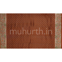 Load image into Gallery viewer, Kanjivaram Deep Rust Orange Silk Saree