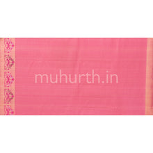 Load image into Gallery viewer, Sea Green Kanjivaram Silk Saree with Pink