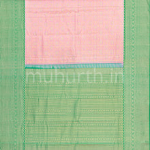 Load image into Gallery viewer, Pink Kanjivaram Silk Saree with Rexona Green