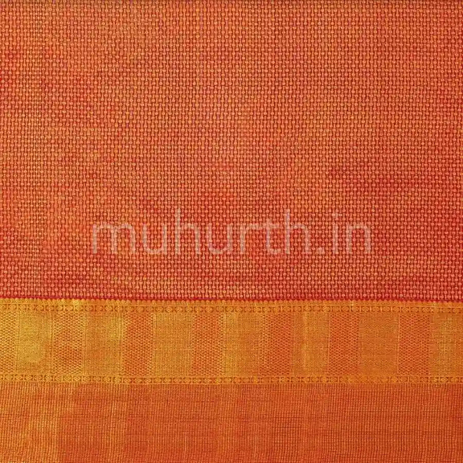 Kanjivaram Tiratchai Green Silk Saree with Red