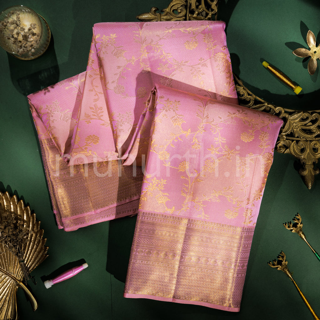 Pink Kanjivaram Silk Saree
