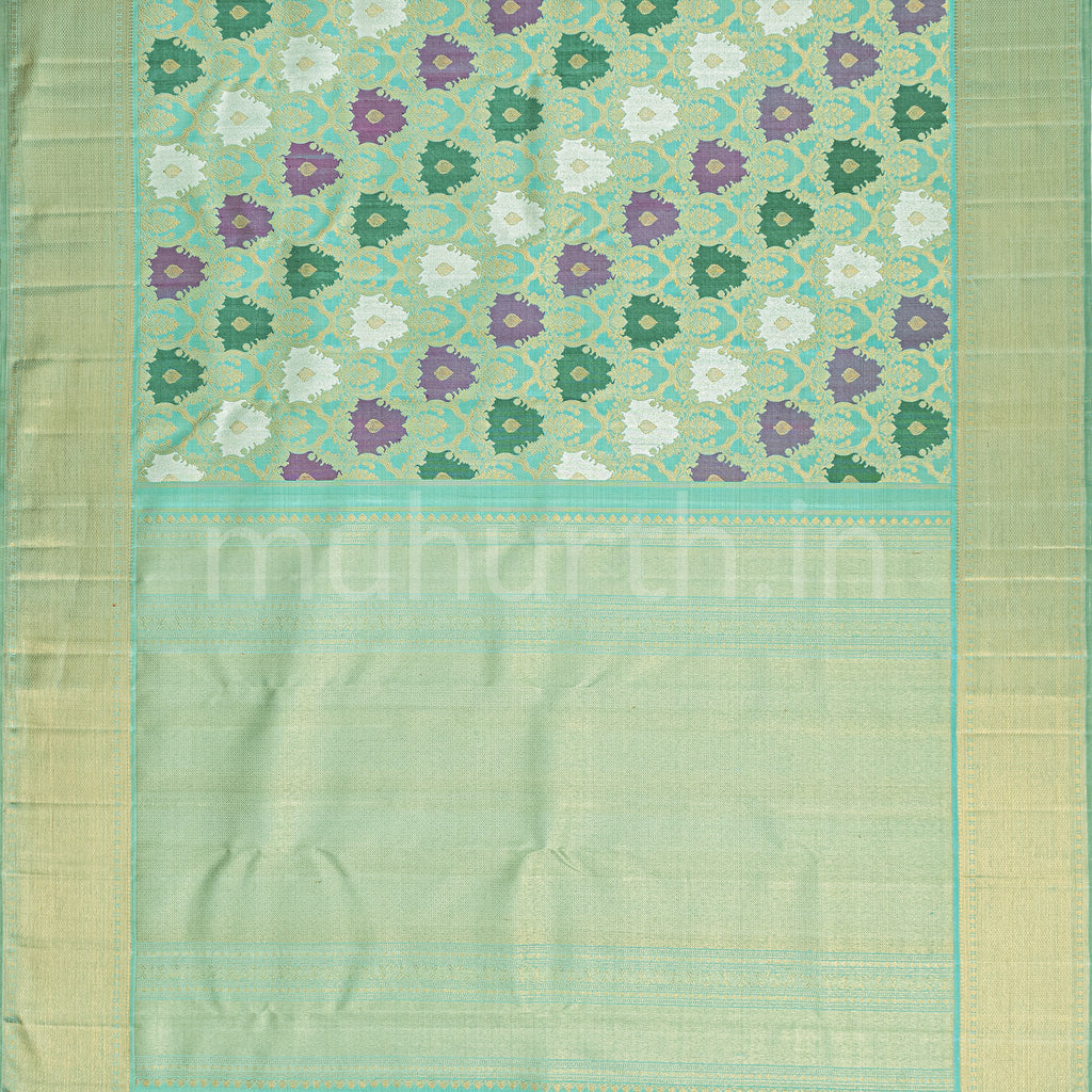 Sea Green Rangkat Kanjivaram Silk Saree