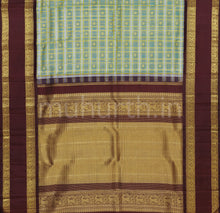 Load image into Gallery viewer, Multi-Colour Kora Organza Pure Kanjivaram Silk Saree with Pakku