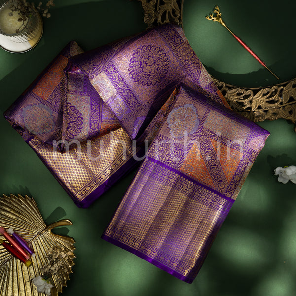 Kanjivaram Magenta Silk Saree