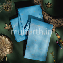 Load image into Gallery viewer, Light Blue Tissue Vaira-Oosi Pure Zari Kanjivaram Silk Saree