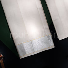 Load image into Gallery viewer, Premium Off-White Pure Silk Dhoti with Angavastram