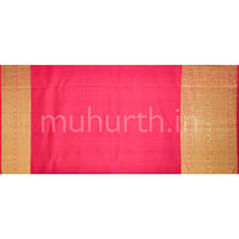 Load image into Gallery viewer, Kanjivaram Off-White Silk Saree with Rose