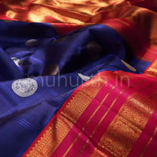 Load image into Gallery viewer, Kanjivaram Violet Silk Saree with Red
