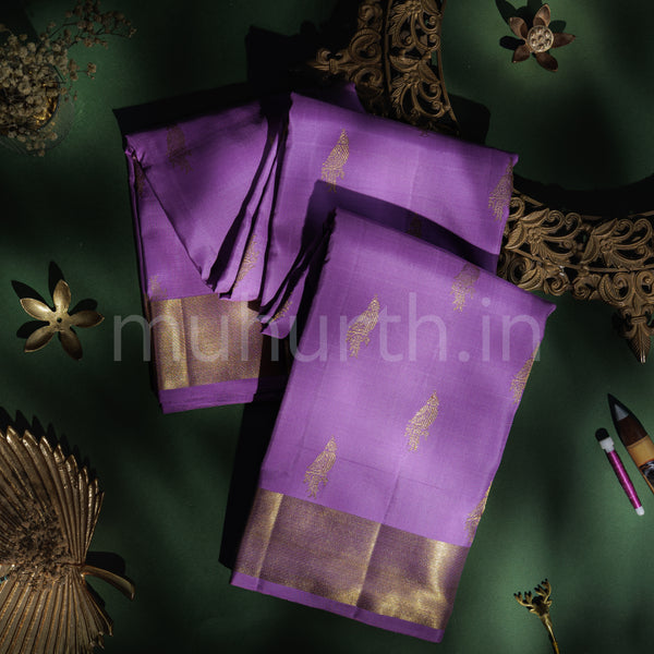 Lavender Kanjivaram Silk Saree