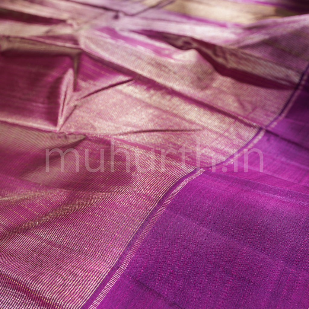 Magenta Pure Kanjivaram Silk Saree