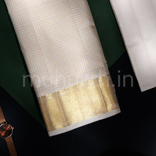 Load image into Gallery viewer, Premium Off-White Pure Silk Dhoti with Angavastram