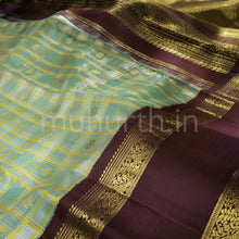 Load image into Gallery viewer, Multi-Colour Kora Organza Pure Kanjivaram Silk Saree with Pakku