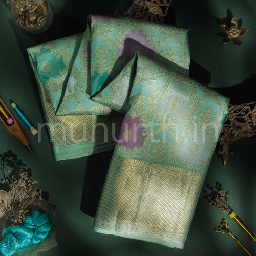 Sea Green Rangkat Kanjivaram Silk Saree