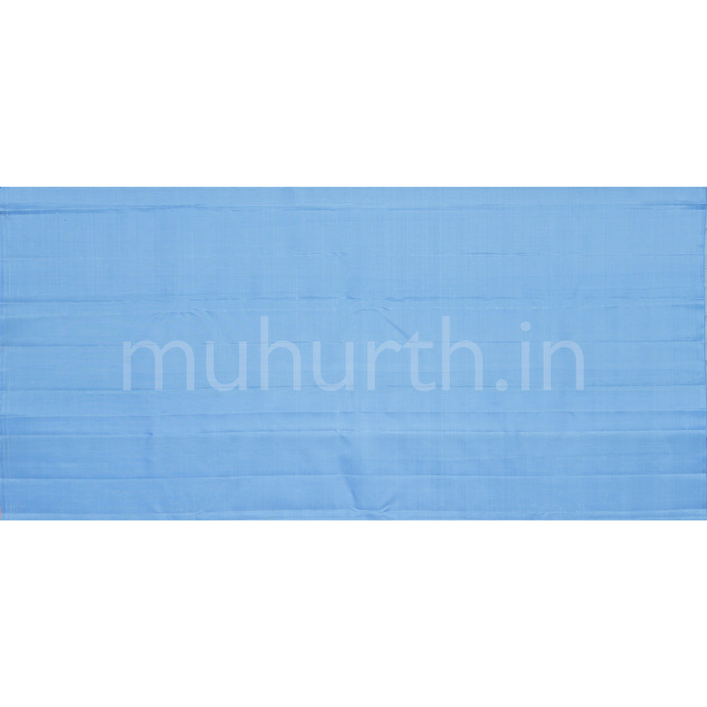 Light Blue Tissue Vaira-Oosi Pure Zari Kanjivaram Silk Saree
