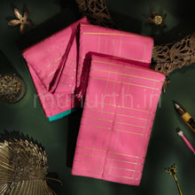 Load image into Gallery viewer, Pink Pure Kanjivaram Silk Saree