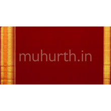 Load image into Gallery viewer, Elaichi Green Silk Saree with Bright Red