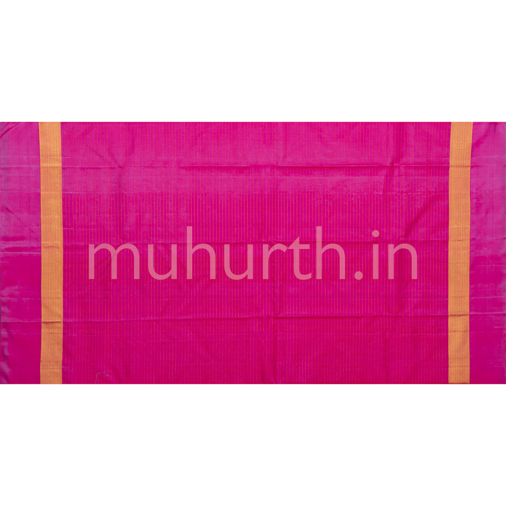 Red Kanjivaram Silk Saree with Magenta