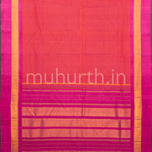 Load image into Gallery viewer, Red Kanjivaram Silk Saree with Magenta