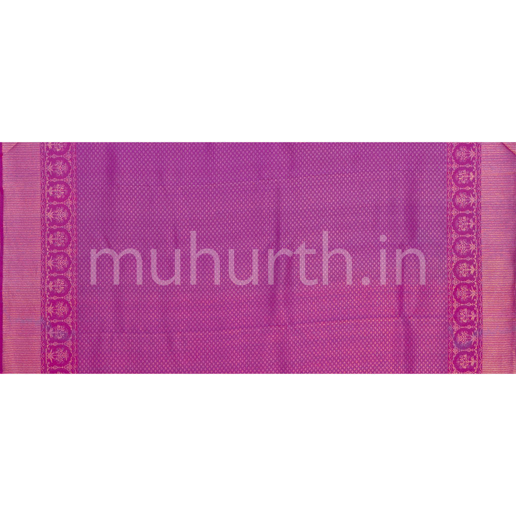 Orange Kanjivaram Silk Saree with Rose