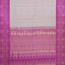 Load image into Gallery viewer, Bare Pink Kanjivaram Silk Saree with Magenta